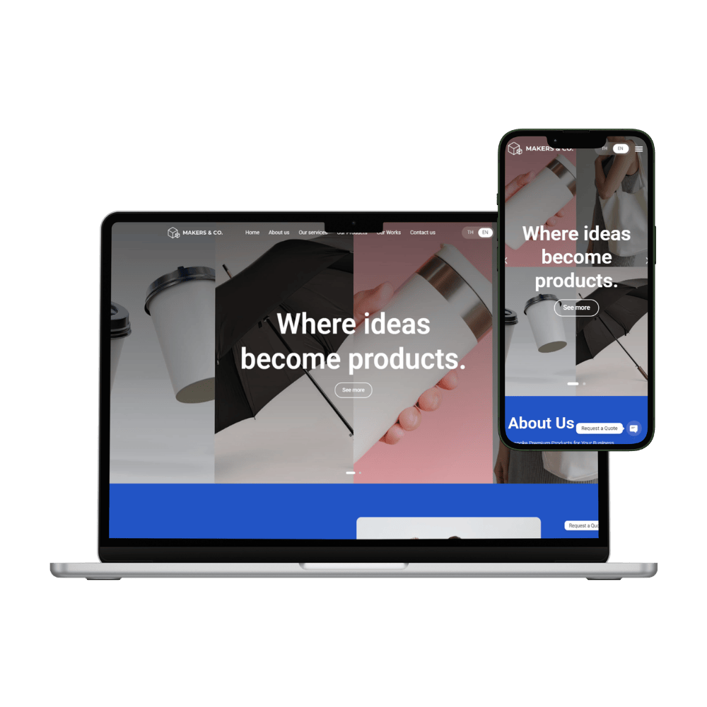 ตัวอย่าง portfolio เว็บไซต์ MAKERS & co.